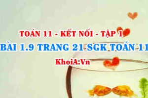 Bài 1.9 trang 21 SGK Toán 11 tập 1 Kết nối tri thức